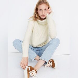 Mercer Turtleneck Sweater in Coziest Yarn in Antique Cream